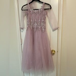 Embellished Lavender Dress